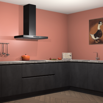 Beton zwarte greeploze keuken Canberra 28915