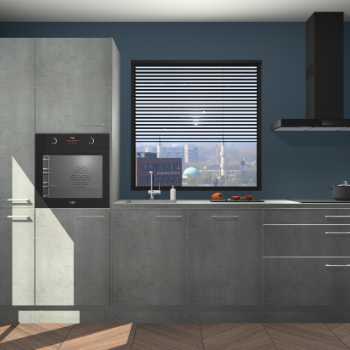 Beton parelgrijze keuken Brussel 28934