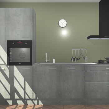 Beton parelgrijze keuken Brussel 28935