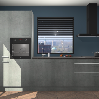 Beton parelgrijze keuken Brussel 28942