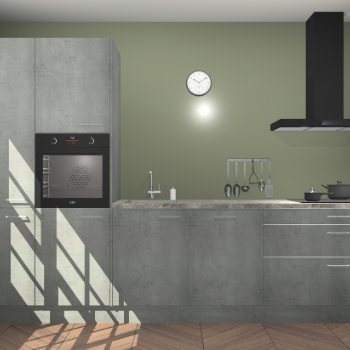 Beton parelgrijze keuken Brussel 28949