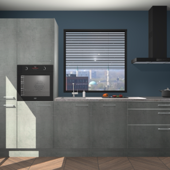 Beton parelgrijze keuken Brussel 28954