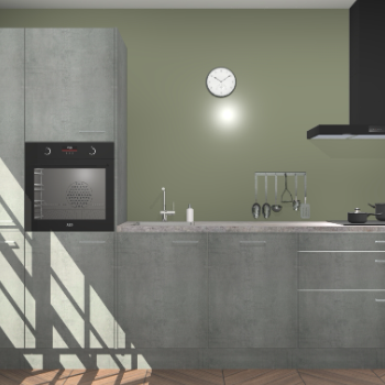 Beton parelgrijze keuken Brussel 28955