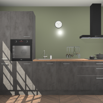 Beton antraciet keuken Brussel 28973