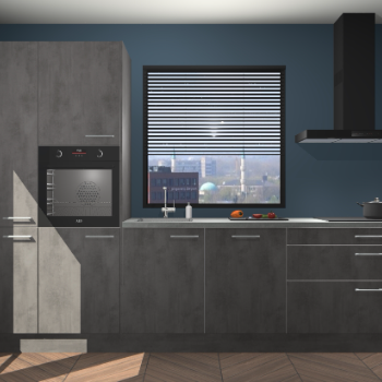 Beton antraciet keuken Brussel 29008