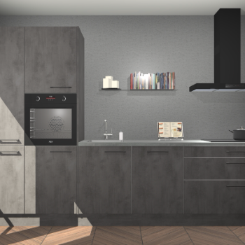 Beton antraciet keuken Brussel 29011