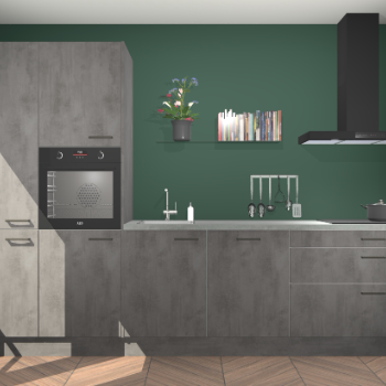 Beton antraciet keuken Brussel 29012