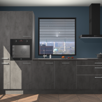 Beton antraciet keuken Brussel 29014