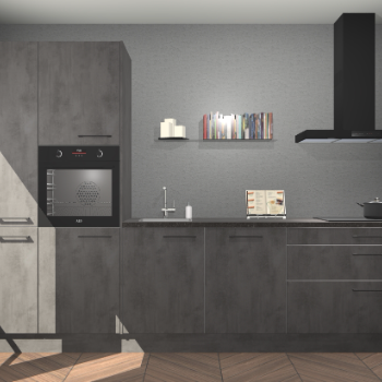 Beton antraciet keuken Brussel 29017