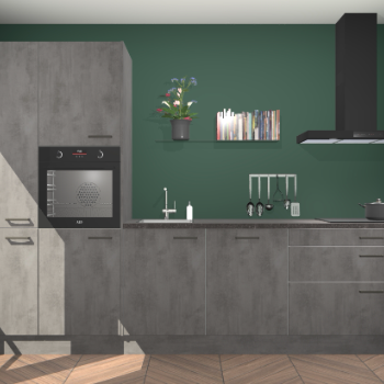 Beton antraciet keuken Brussel 29018