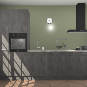 Beton antraciet keuken Brussel 29021