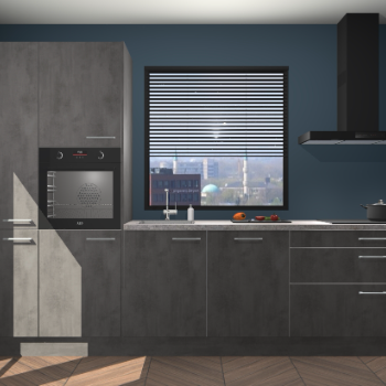 Beton antraciet keuken Brussel 29026