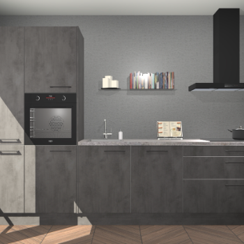 Beton antraciet keuken Brussel 29029