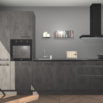 Beton antraciet keuken Brussel 29035