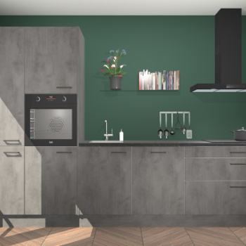 Beton antraciet keuken Brussel 29036