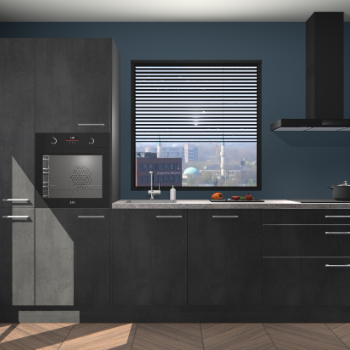 Beton Zwarte keuken Brussel 29098