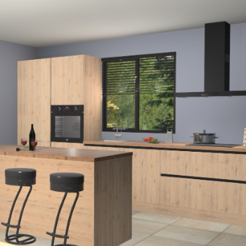 Madera natuur greeploze keuken Bonaire 29122