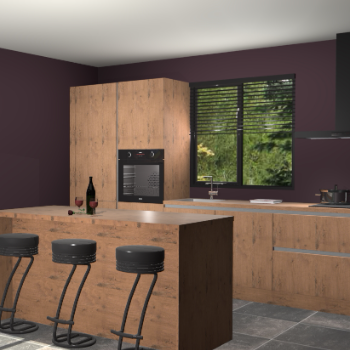 Astoria eiken greeploze keuken Bonaire 29157