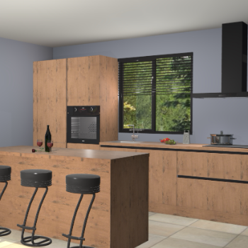 Astoria eiken greeploze keuken Bonaire 29160