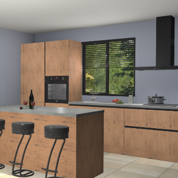 Astoria eiken greeploze keuken Bonaire 29166