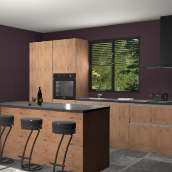 Astoria eiken greeploze keuken Bonaire 29169