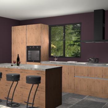 Astoria eiken greeploze keuken Bonaire 29175