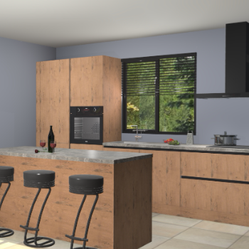 Astoria eiken greeploze keuken Bonaire 29178