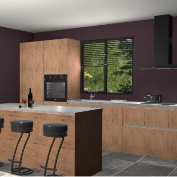 Astoria eiken greeploze keuken Bonaire 29181