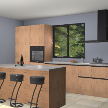 Astoria eiken greeploze keuken Bonaire 29184