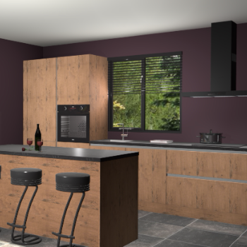 Astoria eiken greeploze keuken Bonaire 29187