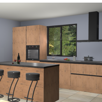 Astoria eiken greeploze keuken Bonaire 29190