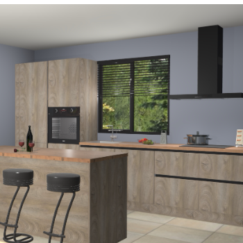 Cantaro eiken greeploze keuken Bonaire 29196