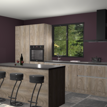 Cantaro eiken greeploze keuken Bonaire 29205