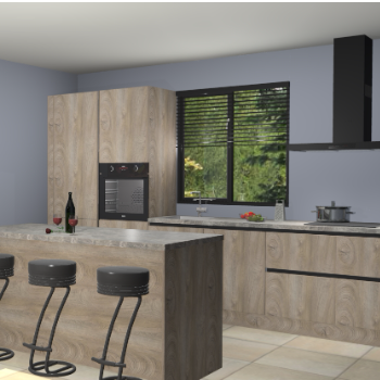 Cantaro eiken greeploze keuken Bonaire 29214