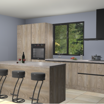 Cantaro eiken greeploze keuken Bonaire 29220