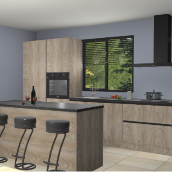 Cantaro eiken greeploze keuken Bonaire 29226