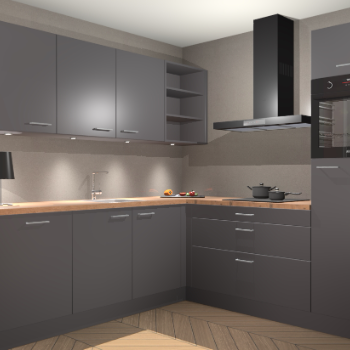 Onyxgrijze keuken Luanda 29257