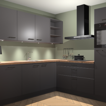 Onyxgrijze keuken Luanda 29260