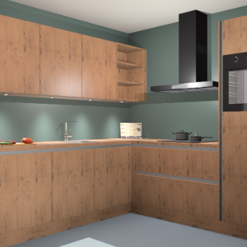 Astoria eiken greeploze keuken Luanda 29415