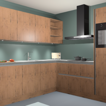 Astoria eiken greeploze keuken Luanda 29422