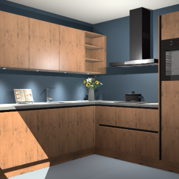 Astoria eiken greeploze keuken Luanda 29425