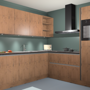 Astoria eiken greeploze keuken Luanda 29428