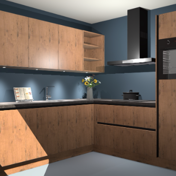 Astoria eiken greeploze keuken Luanda 29431