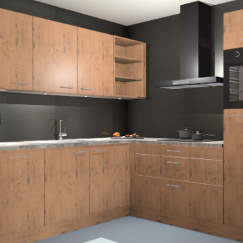 Astoria eiken greeploze keuken Luanda 29433