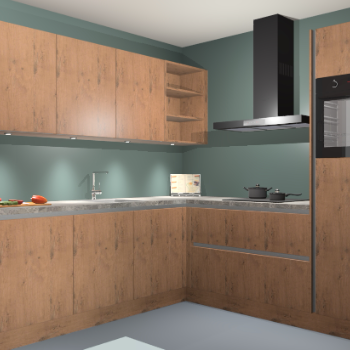 Astoria eiken greeploze keuken Luanda 29434