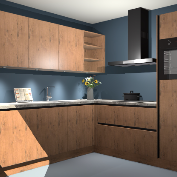 Astoria eiken greeploze keuken Luanda 29437