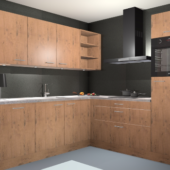 Astoria eiken greeploze keuken Luanda 29439