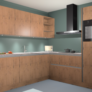 Astoria eiken greeploze keuken Luanda 29440