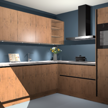 Astoria eiken greeploze keuken Luanda 29443