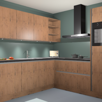 Astoria eiken greeploze keuken Luanda 29446